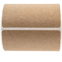 500 pièces autocollants ronds étiquettes de prix rouleau personnalisé 2x2 pouces marron autocollants auto-adhésif étiquettes en papier Kraft pour les petites entreprises