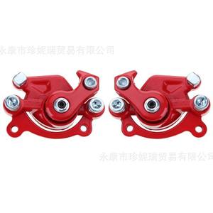 คาลิปเปอร์เบรกดิสก์อะลูมิเนียมสีแดงแบบลูกสูบเดี่ยวสำหรับอะไหล่ทดแทนด้านหน้ารถจักรยานยนต์ ATV ออฟโรด 49 ซีซี - Product Image 4