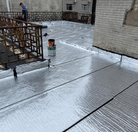 Feuille d'aluminium imperméable pour garages, abris et auvents – Membrane de toiture étanche en aluminium – Rouleau de membrane bitumineuse imperméable en aluminium