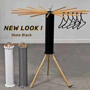 Séchoir <span class=keywords><strong>à</strong></span> <span class=keywords><strong>linge</strong></span> rotatif en bois Octopus, support pliable pour vêtements, gain de place, pour intérieur et balcon - Product Image 1