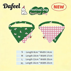 Dafeel Bandana pour animaux de compagnie personnalisé par sublimation, collier en coton, bandana pour chien et chat, impression personnalisée, collier pour animaux de compagnie - Product Image 2