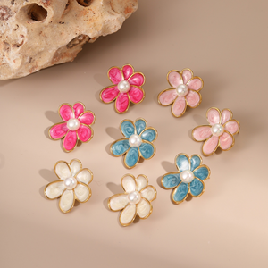 Nouvelles boucles d'oreilles en acier inoxydable de style rétro français, design personnalisé, boucles d'oreilles et boucles d'oreilles en gros - Product Image 2