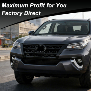 Calandre avant ABS style <span class=keywords><strong>TRD</strong></span> pour <span class=keywords><strong>Fortuner</strong></span> 2016 <span class=keywords><strong>2017</strong></span> 2018 2019 2020, accessoires extérieurs de voiture, installation facile - Product Image 3