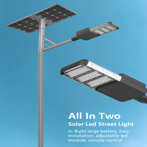 Lámpara Solar Semintegrada de 50W 60W para Exteriores, Fabricada por Empresa con 12 Años de Experiencia, Batería LiFePO4 de Alta Calidad, Iluminación Vial IP65 - Product Image 2