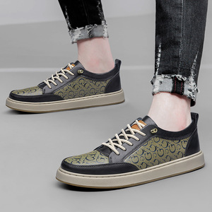Nouvelles baskets décontractées pour hommes, tendance printemps-été, blanches, polyvalentes, élégantes, pour la conduite, en cuir de vachette, respirantes, résistantes à l'usure - Product Image 2
