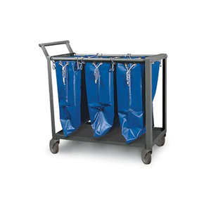 Porte-sac à feuilles grises JH-Mech Porte-sac <span class=keywords><strong>poubelle</strong></span> indestructible en acier au carbone de qualité supérieure <span class=keywords><strong>sur</strong></span> roulettes - Product Image 1