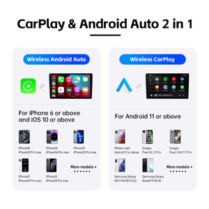Precio <span class=keywords><strong>de</strong></span> fábrica <span class=keywords><strong>Youtube</strong></span> Netflix Video Player Mirror <span class=keywords><strong>Link</strong></span> Ai Box 2 en 1 CarPlay Adaptador inalámbrico Android Auto Wireless Dongle - Product Image 4
