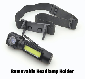 Đa chức năng đèn pin đèn pha đa nguồn ánh sáng chiếu sáng có thể tháo rời và có thể sạc lại với bút Clip SOS Đèn pha - Product Image 5