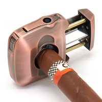 Coupe-cigares en métal de luxe JH plaqué or rose avec logo personnalisé, couteau à cigares, accessoires de coupe-cigares