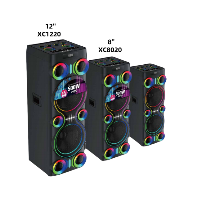 Bkk Dual 12 Inch 500W High-Power DJ Karaoke Blue Tooth Speaker Super Subwoofer Strong Bass Wooden case