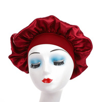 Grande serviette en satin de soie pour femmes, 1 couche, bandeau élastique avec logo personnalisé, bonnet de douche pour dormir