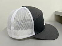 Gorra Trucker Estructurada de 7 Paneles con Visera Plana, Logotipo Bordado en 3D, Gorra de Malla Personalizada con Cierre a Presión, Estilo Richardson 168, Moda para Exteriores