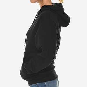 Sweat-shirt à fermeture éclair caché à capuche en coton épais personnalisé Sweatshirts brodés à manches longues de couleur unie - Product Image 5