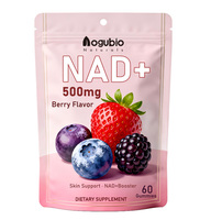 Complément NAD+ en gros, marque privée OEM, avec trans-resvératrol et PQQ, gommes NAD+ saveur baies