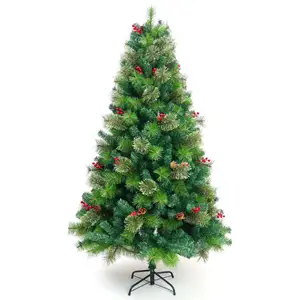 厂家直销批发可折叠铰链rbol arbol de navidad denso xmas pvc绿色人造现代圣诞树1.2m