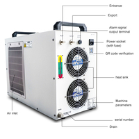 Refroidisseur d'eau laser CO2 S&A CW5000 CW5200 220V Système de refroidissement portable pour machines industrielles