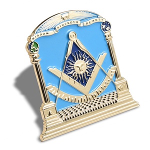 Scenic Area Building Commemorative Gift <b>Blue</b> Color Soft Enamel Sand Bottom Nameplate - Product Image 5