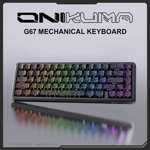 คีย์บอร์ดเกมมิ่ง ONIKUMA G67 แบบ USB ความหน่วงต่ำพิเศษ 67 ปุ่ม แกนแม่เหล็ก ความไวสูง แบบมีสาย 7-RGB  แบบ Mechanical เสียบแล้วเล่นได้ทันที - Product Image 3