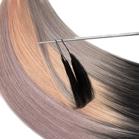 Ttwin ohne Spitze Feder haar verlängerung Gerade keine Spitze Natürliches schwarzes Menschenhaar Double Line Human Feather ing Hair zum Flechten