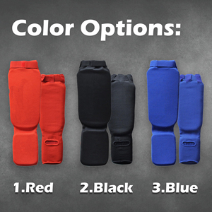 Protections de tibias en tissu respirant rembourrées et épaisses avec logo personnalisé pour le Muay <span class=keywords><strong>Thai</strong></span>, le kickboxing, la <span class=keywords><strong>boxe</strong></span> MMA et l'entraînement de sparring - Product Image 5