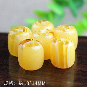 <b>Resin</b> Barrel Bead 13x14mm Crystal <b>Clear</b> Artistic DIY Loose Beads For Buddhist Prayer Beads Accessories - Product Image 3
