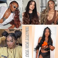 18 Inch 150g Synthetic Pre Stretched Spiral Curly Silky Loose Wave Braiding Hair Bouncy French Curl Braiding Hair