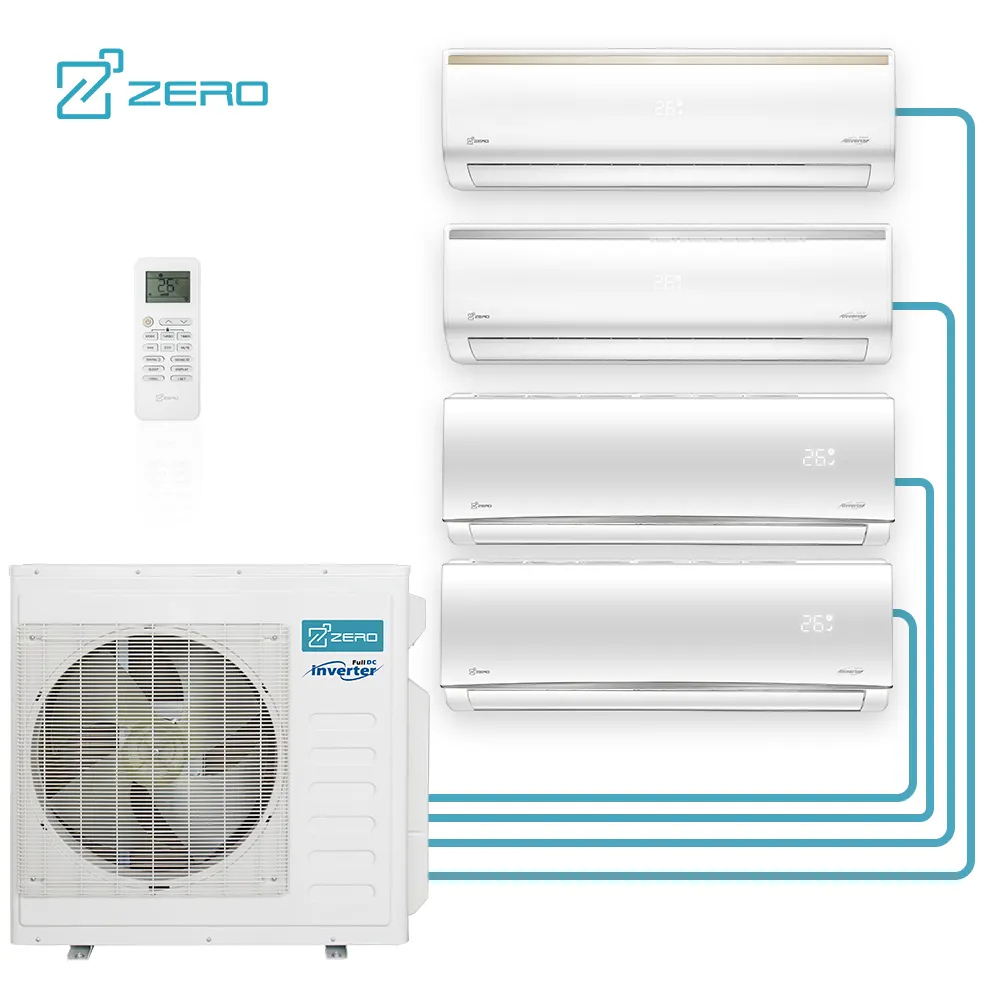 ZERO Z-MAX 2 Tonnen kanal lose Multi-Zone-Klimaanlagen Heizung und Kühlung Multi Split AC 220V Inverter Split Klimaanlage