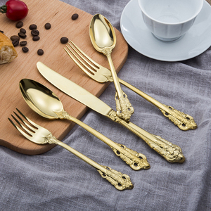 Vaisselle de table élégante en acier inoxydable, style <span class=keywords><strong>palais</strong></span>, mariage, hôtel, cuillère, couteau, fourchette - Product Image 5