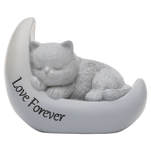 Handcrafted Resin Pet <strong>Urn</strong> For Ashes - Cloud &amp; Moon Design Pet Memorial Keepsake Container For Dogs &amp; <strong>Cats</strong>, Pet Funeral Supplies - Product Image 3