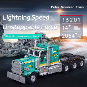 Moule roi 13201 Peter américain-styler remorque camion bricolage blocs de construction 2.4G & APP RC camion de remorquage ingénierie modèle jouets - Product Image 2