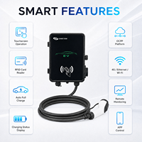 Chargeur de voiture électrique flexible 7kW 32A avec contrôle par carte RFID, connectivité Wi-Fi pour usage résidentiel, prise en charge des commandes en gros