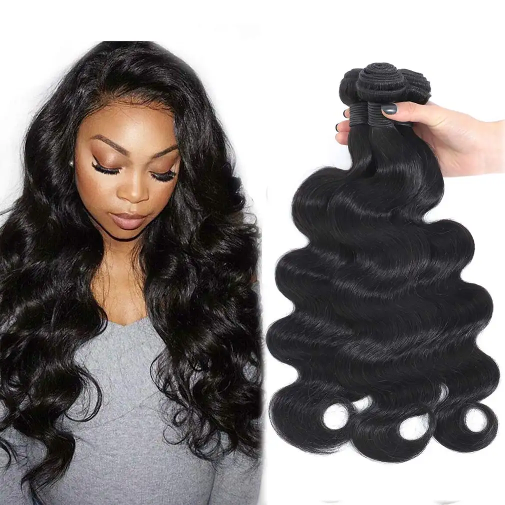 Body Wave Echthaar-Bündel mit 4x4 Hd Lace Closure Set Extensions Großhandel 10 12a Brazilian Cuticle Aligned Virgin Hair Weave