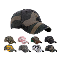 Gorra de Camuflaje Lavada, Gorras con Logotipo Personalizado, Gorras Deportivas para Hombre, Gorra de Béisbol Lisa de 6 Paneles de Alta Gama
