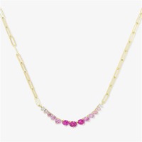 Vente en gros bijoux personnalisés collier opale bleue balle de tennis pendentif trombone chaîne griffe réglage incrustation technologie