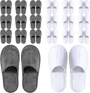 Pantuflas Desechables Blancas Cómodas para Huéspedes, Paquete para Hotel, Spa, Viajes, Hogar, Aptas para Adultos, Punta Cerrada, Súper - Product Image 1