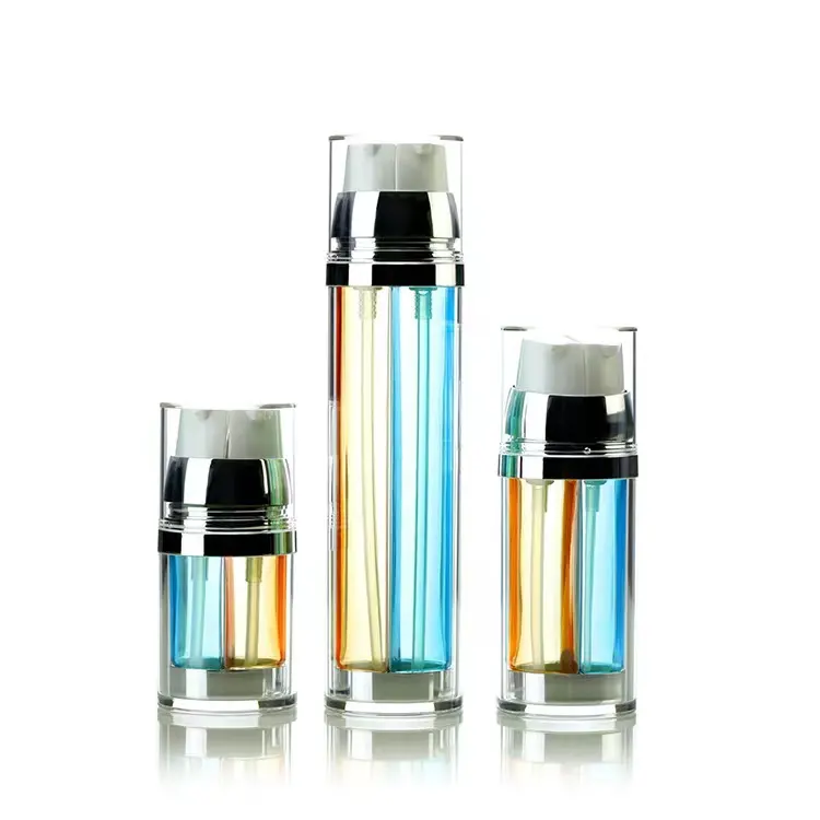 Flacon à pompe sans air, bouteille à pompe de luxe, lotion acrylique, pour sérum Facial, emballage cosmétique, 100Ml, 15ML, 20Ml, 30Ml, 50ml
