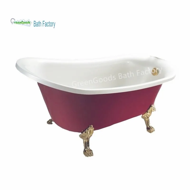 Adyce — baignoire de bain 2x pour deux personnes, style suédoise, Vintage, décontractées, en acrylique, pieds nus, avec quatre jambes