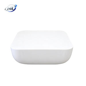 Table basse carrée moderne en fibre de verre, mobilier d'extérieur durable pour salons et hôtels - Product Image 6