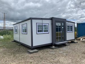 Casa prefabricada plegable de acero ligero de 40 pies y 20 pies, lista para usar, 5 dormitorios, Villa expandible, contenedor de envío, Panel sándwich de oficina - Product Image 4