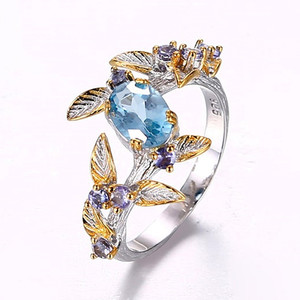 Anello da donna creativo a forma di foglia con zirconi cubici, elegante ornamento per le mani alla moda - Product Image 1