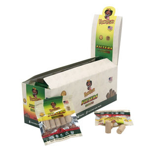 Puntas de filtro de hoja de maíz pre-enrolladas al por mayor, 5 unidades/paquete - Puntas de filtro desechables marrones de 10 mm para fumar - Product Image 4