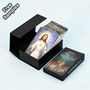 Tarjetas de <span class=keywords><strong>tarot</strong></span> personalizadas, alta calidad, con bordes dorados, Impresión de oráculo, con instrucciones de libro - Product Image 1