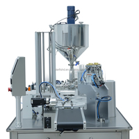 Machine d'emballage automatique rotative à double tête pour sauces liquides et pâtes, idéale pour le remplissage et la scellage des coupelles de sauce – Offre Spéciale