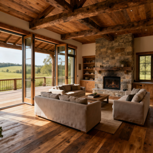 Conception de villa de style européen avec toit en tuiles d'argile et cour - Product Image 3