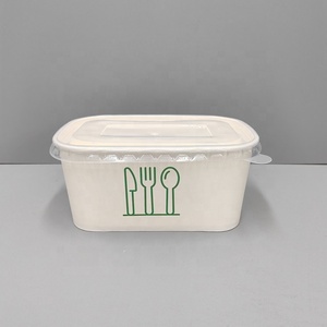 Nhà Máy Cung Cấp Dùng Một Lần Giấy Kraft Hình Chữ Nhật Dưới Salad Bát Ăn Trưa Hộp Nắp 500Ml 750Ml Nhà Hàng Thực Phẩm Nổi Bé Thực Phẩm - Product Image 2