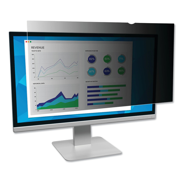 NANOBLIND Blackout Frameless Privacy Filter for Dell P2422h 24 Inch Widescreen LCD Monitor Anti spy Easy to Install and Take off
