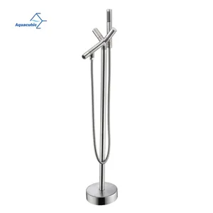 Hot Sale Brass Free standing bathtub faucet CUPC Watersense floor mounted hotel filler mixer