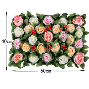 Compra en línea peonía seda flores artificiales panel de pared boda flores fila artificial - Product Image 6