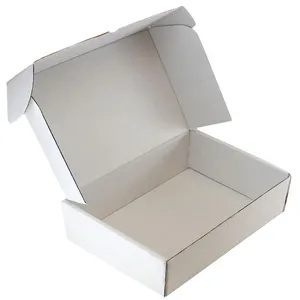 Özel oluklu kutu beyaz nakliye kutuları giysi mailler hediye paketleme karton kutu toptan