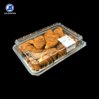 Conteneur alimentaire jetable en PET/APET avec couvercle à charnière pour pâtisseries et pains